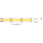 Tira LED 230V monocolor 15W/mt COB IP67 10x5mm corte cada 45mm, Bobina 50mts x 7,30€/m